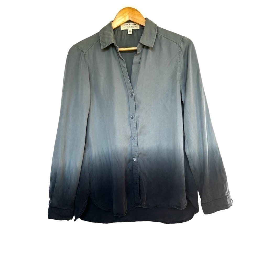ANTHROPOLOGIE Cloth and Stone Ombre Button Down Shirt Size Small